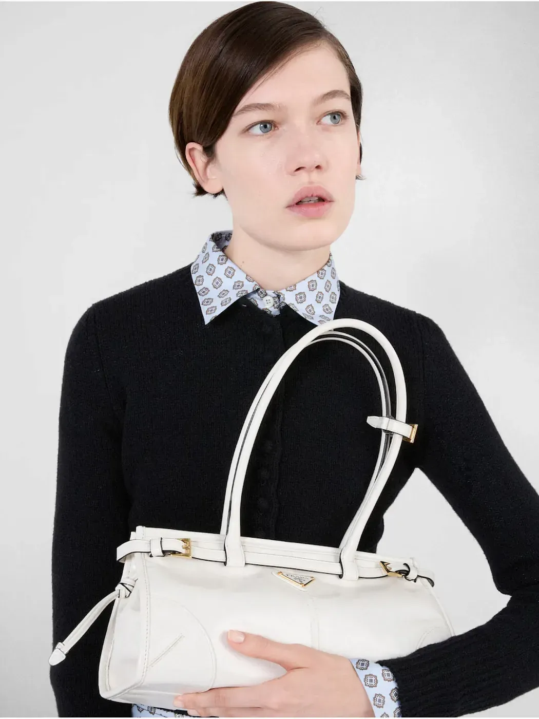 Prada Средняя кожаная сумка White - фото 8