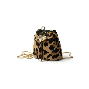 Prada Миниатюрный мешочек из принтованной кожи - фото 3