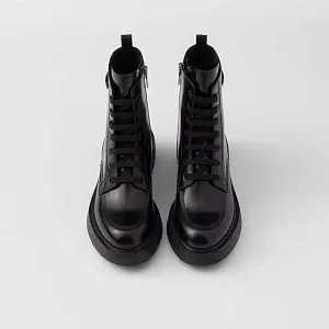 Prada Ботинки из матовой кожи - фото 4