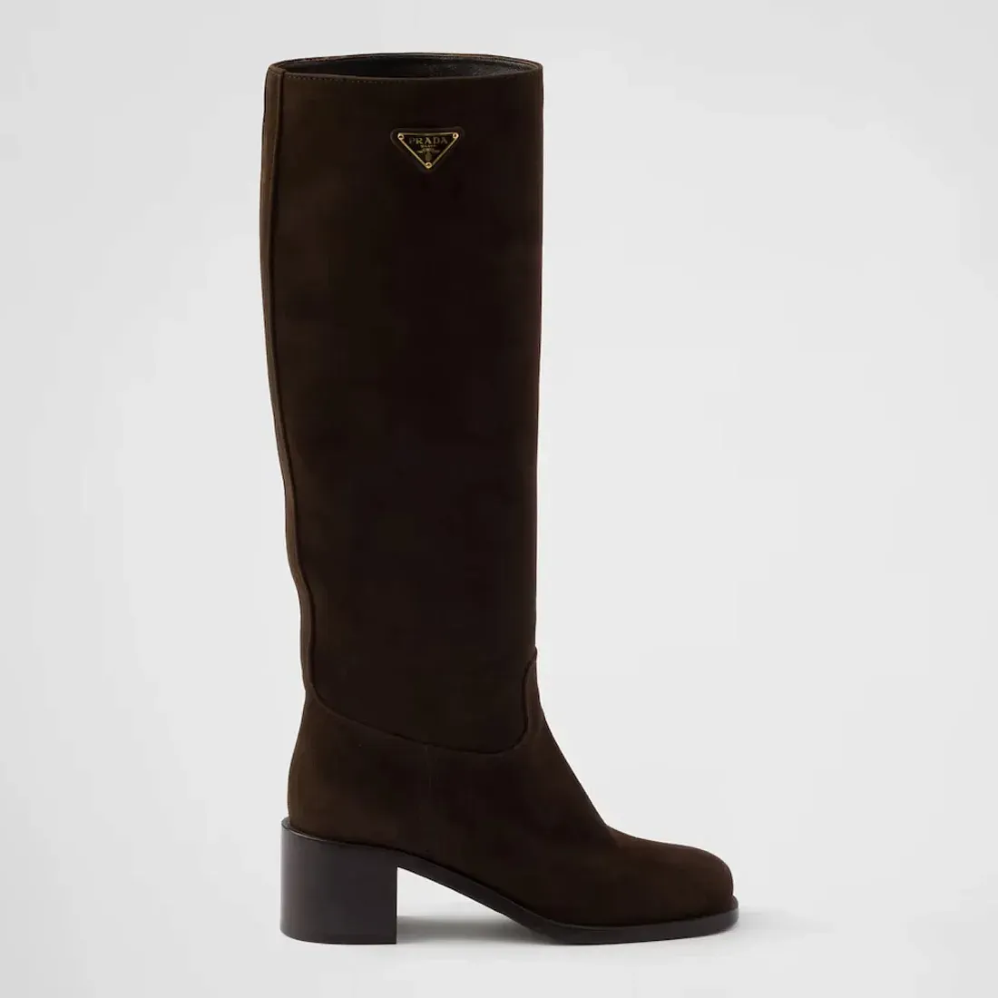 Prada Замшевые сапоги Dark Brown - фото 3