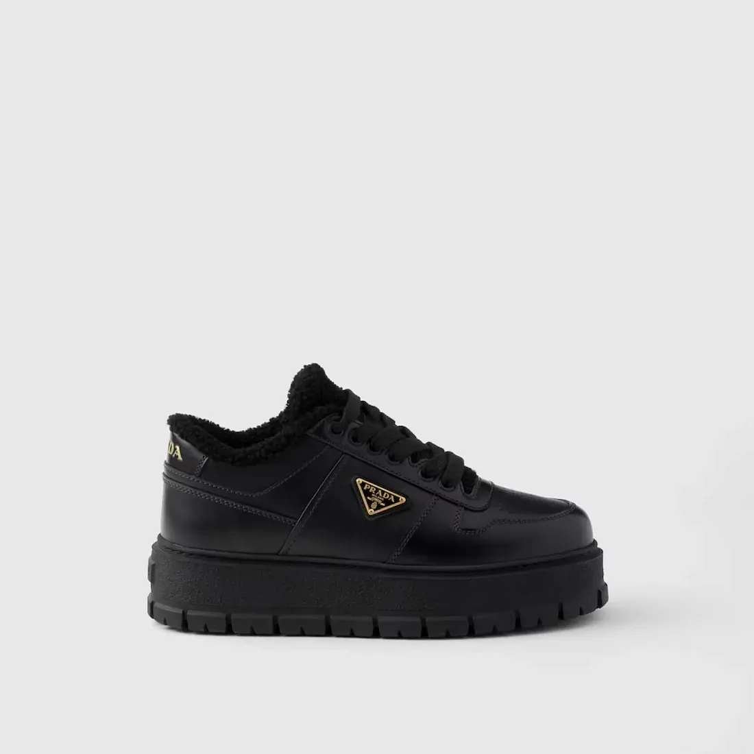 Prada Кожаные кроссовки Black - фото 2