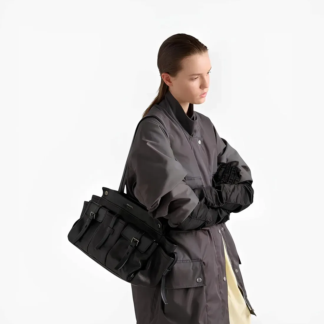 Prada Большая сумка-тоут Route Black - фото 8