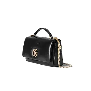 Gucci Маленькая сумка с верхней ручкой GG Milano Black Puffy - фото 3