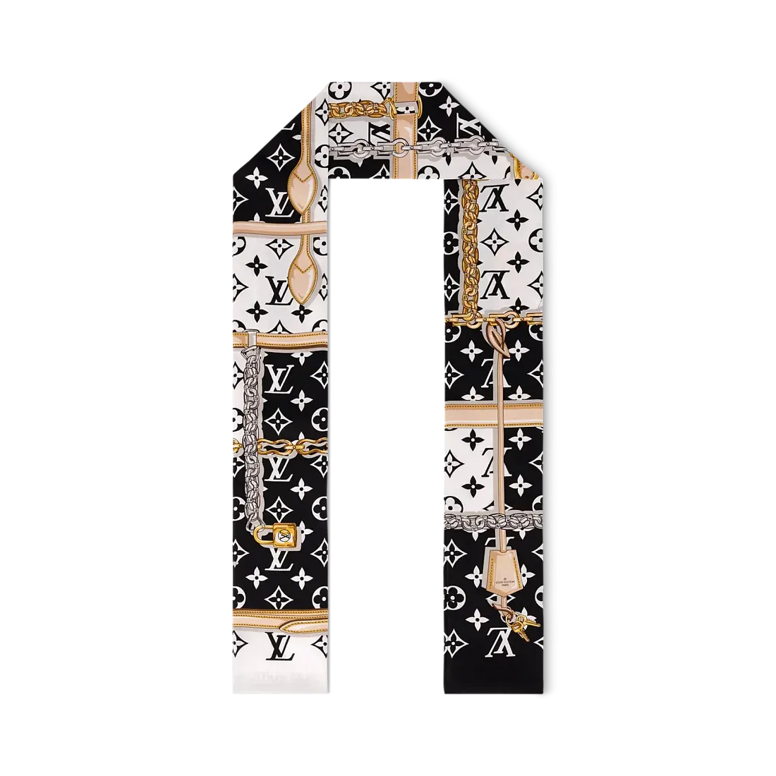 Louis Vuitton Шелковая лента Monogram Confidential Black - фото 4