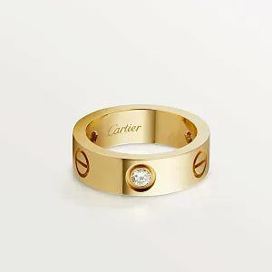 Cartier Кольцо Love с тремя бриллиантами Men Yellow Gold - фото 1