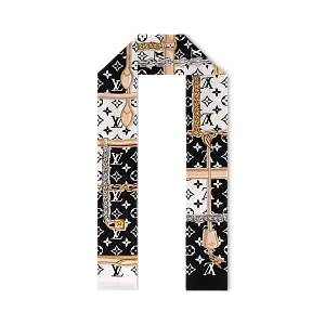Louis Vuitton Шелковая лента Monogram Confidential Black - фото 1