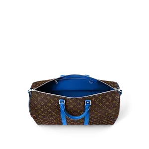 Louis Vuitton Сумка Keepall 50 с плечевым ремнем Blue - фото 3