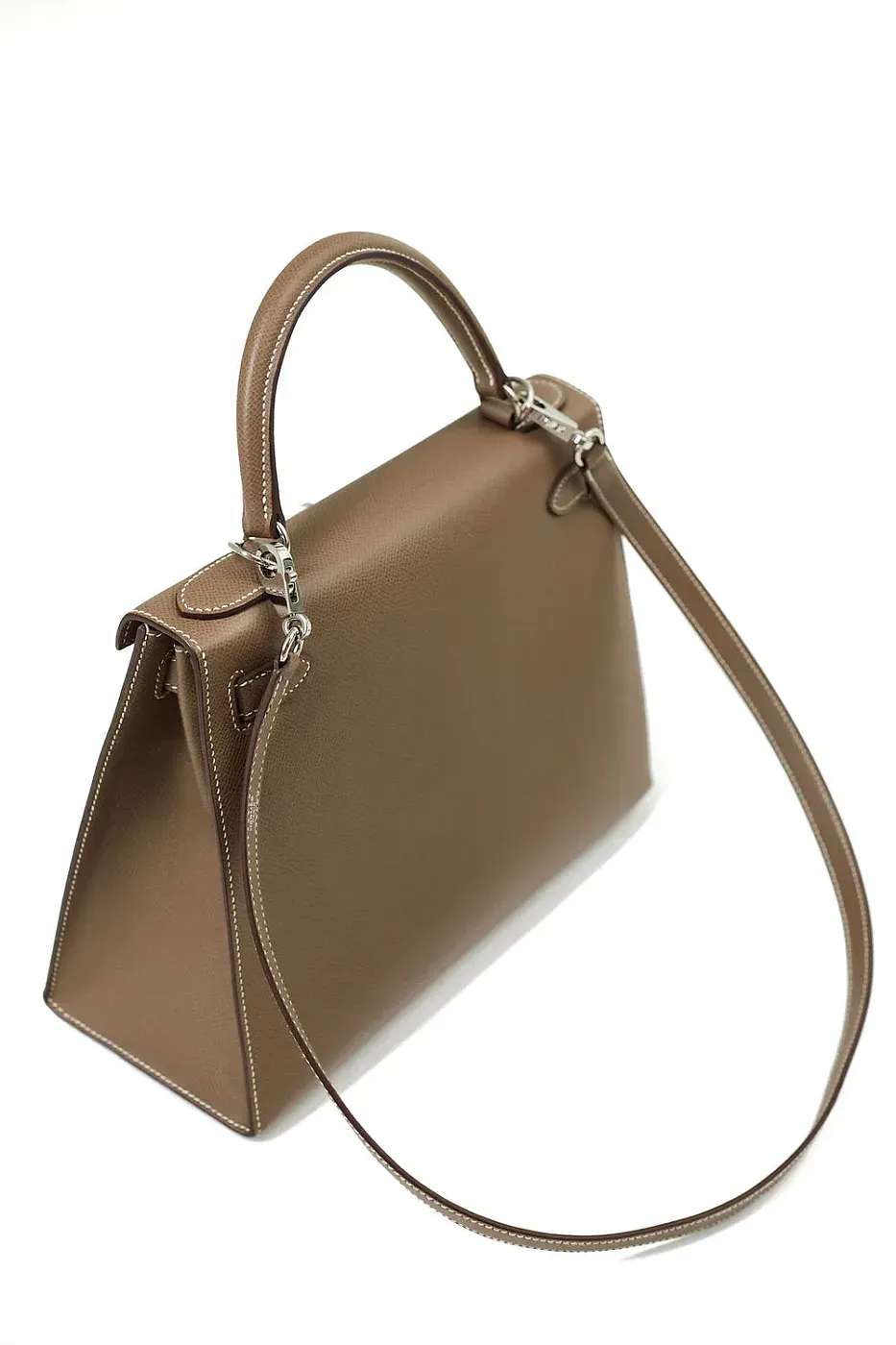 Hermès Kelly 28 Etoupe Epsom PHW Preloved - фото 7