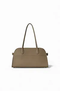 The Row Сумка Soft Margaux 12 Smoked Taupe из кожи - фото 1