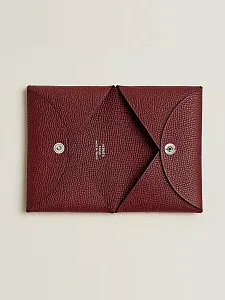 Hermès Кардхолдер Calvi Duo Rouge H Epsom - фото 2