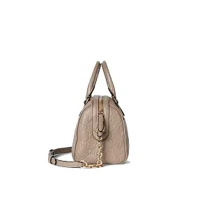 Gucci Маленькая сумка с верхней ручкой GG Taupe - фото 3
