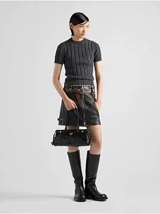 Prada Средняя кожаная сумка Black - фото 2