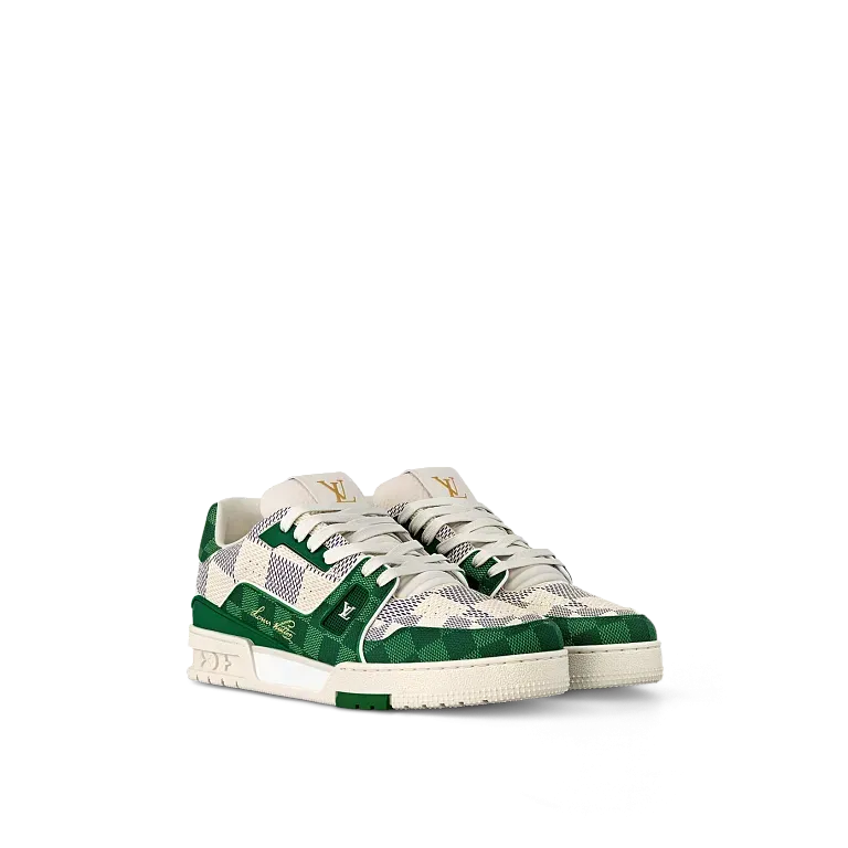 Кроссовки LV Trainer Louis Vuitton Green - фото 1