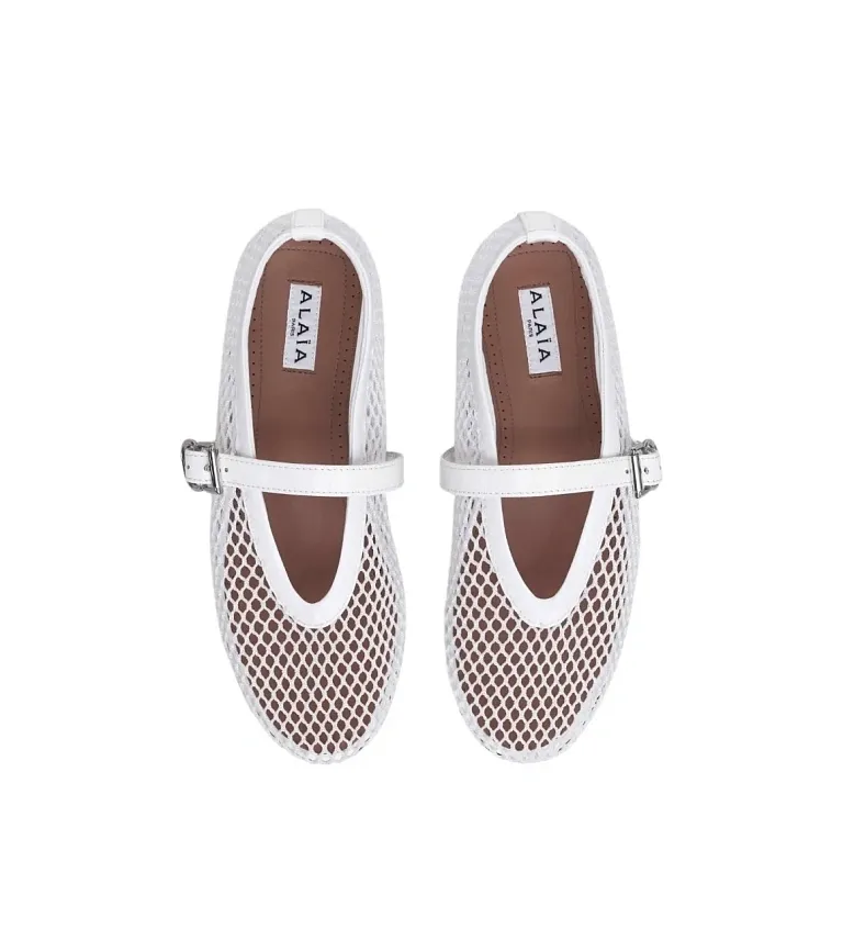 Балетки с сеткой Alaia White - фото 1