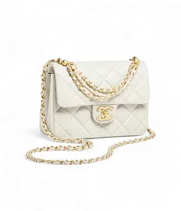Chanel Мини-сумка Flap Light Grey - фото 2