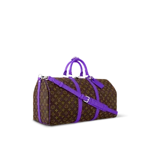 Louis Vuitton Сумка Keepall 50 с плечевым ремнем Dark Violet - фото 2