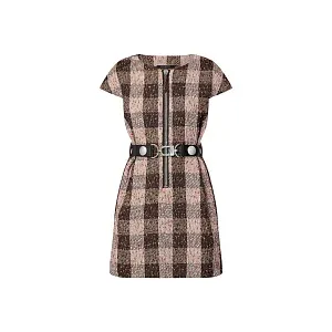 Louis Vuitton Платье Utility из твида в клетку - фото 1