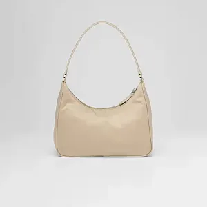 Prada Мини-сумка Re-Edition 2005 из Re-Nylon и сафьяновой кожи Desert Beige - фото 4