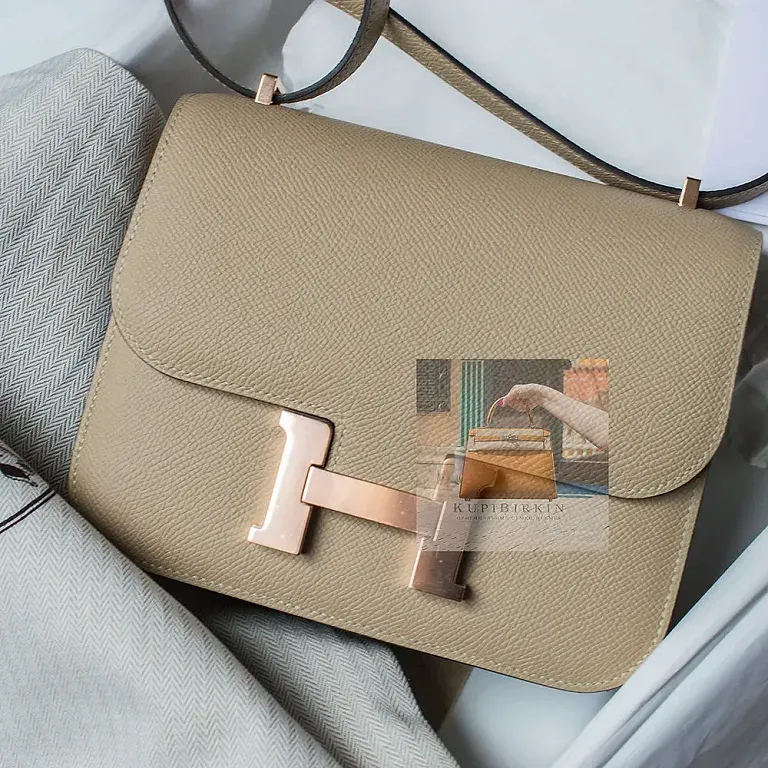 Hermes Constance 18 Bi-Color Trench Natural Sable Epsom Rose Gold Hardware - фото 2