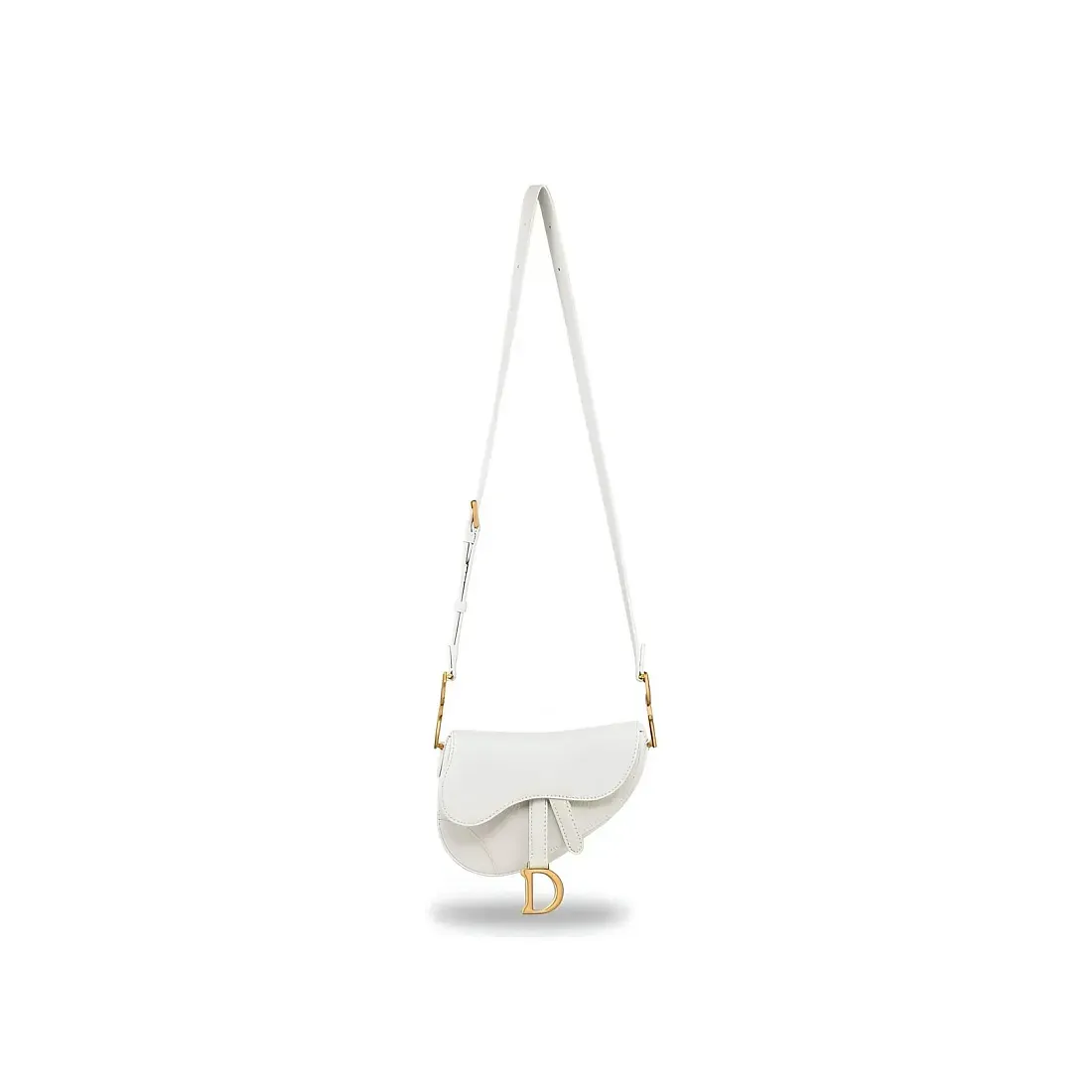 Dior Сумка с ремнем Soft Saddle latte мини-формата - фото 4