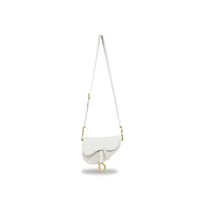 Dior Сумка с ремнем Soft Saddle latte мини-формата - фото 4