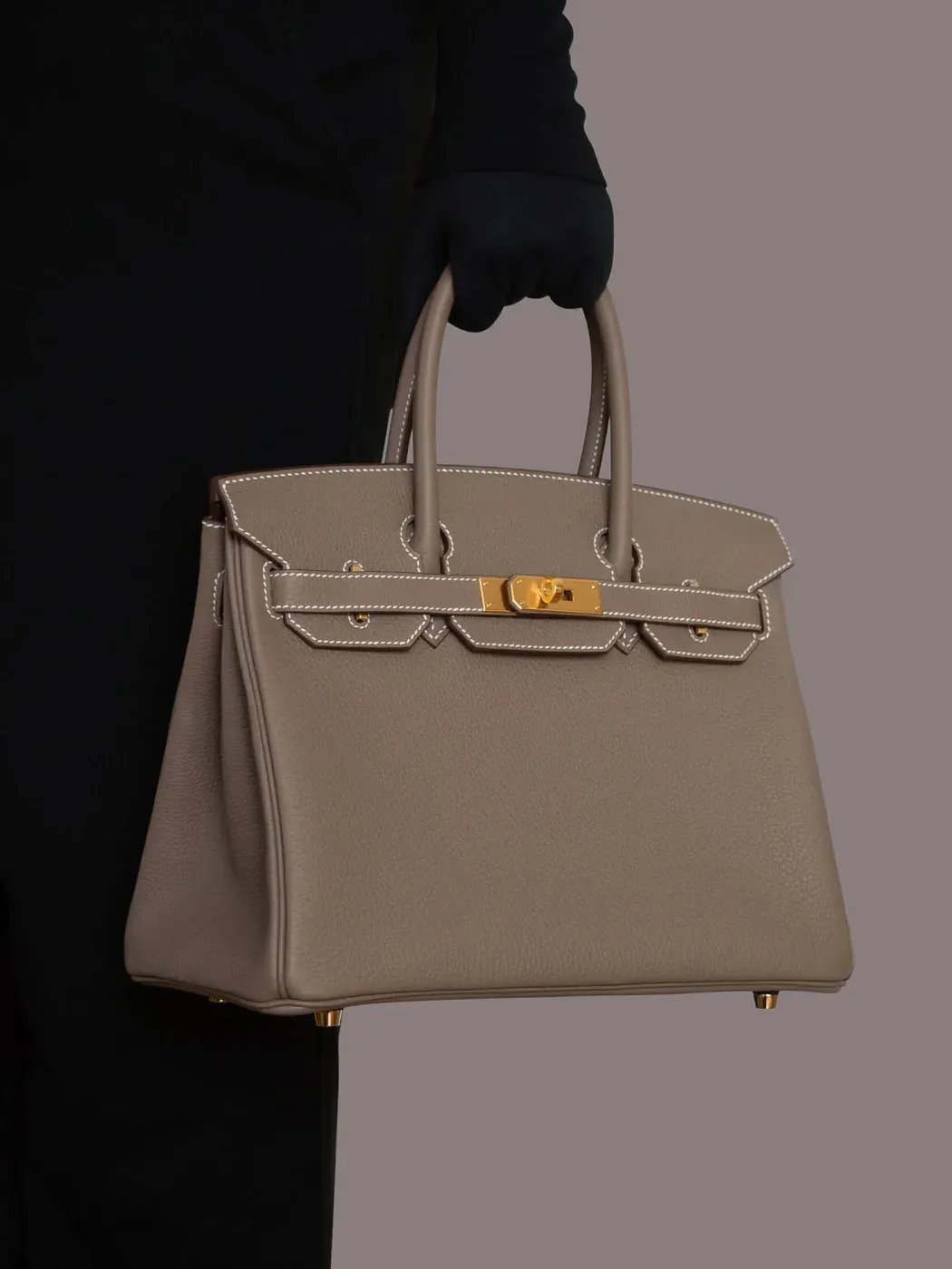 Hermès Сумка Birkin 30 Etoupe Togo Gold Hardware - фото 2