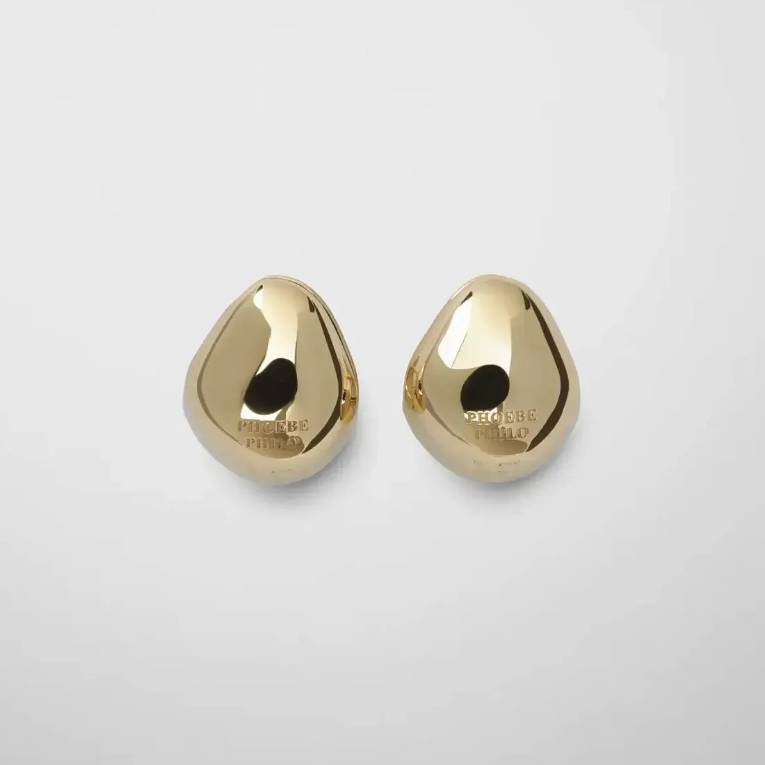 Phoebe Philo Серьги-пусеты Pebble Gold - фото 4