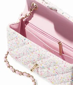 Chanel Классическая мини-сумка White, Blue and Pink - фото 2
