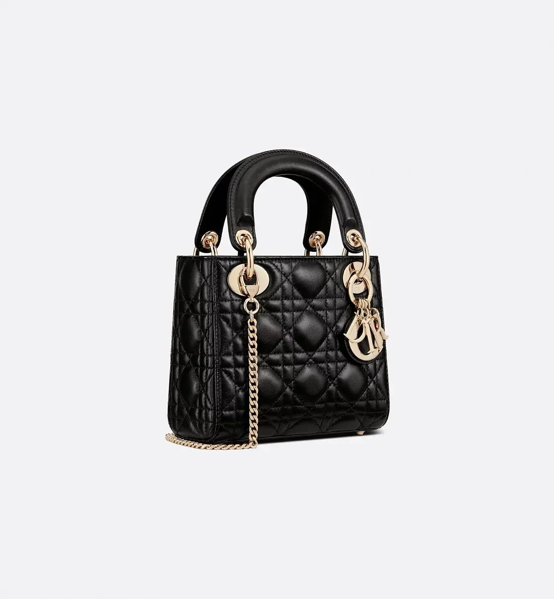 Dior Сумка Lady cannage lambskin мини-формата Black - фото 5
