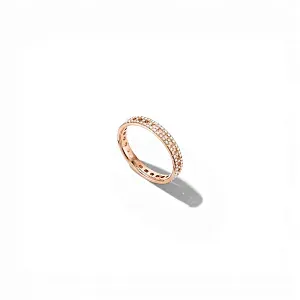 Tiffany & Co. Обручальное кольцо T True Narrow Ring in Rose Gold with Pave Diamonds Men - фото 3
