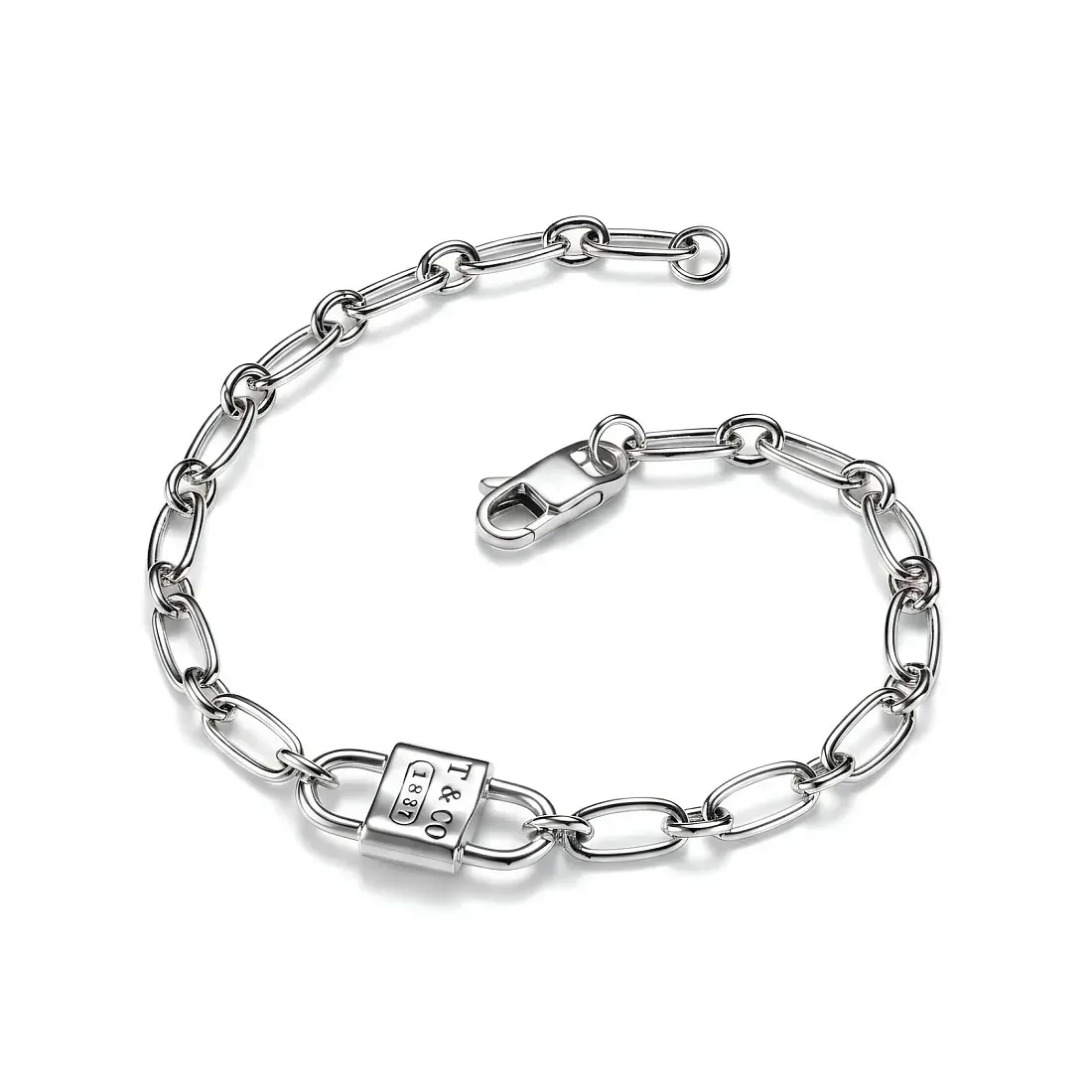 Tiffany & Co. Браслет Small Double Lock Bracelet in Sterling Silver - фото 4