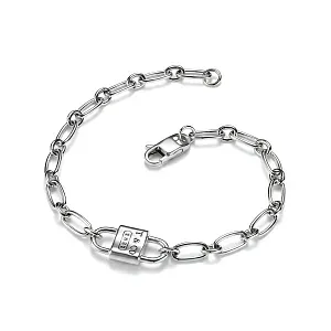 Tiffany & Co. Браслет Small Double Lock Bracelet in Sterling Silver - фото 4