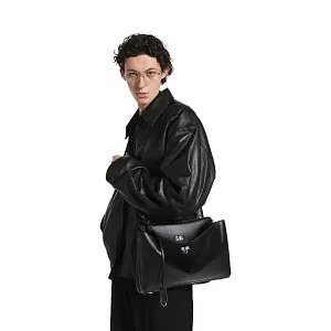 Balenciaga Cумка Rodeo среднего формата Men Black - фото 2