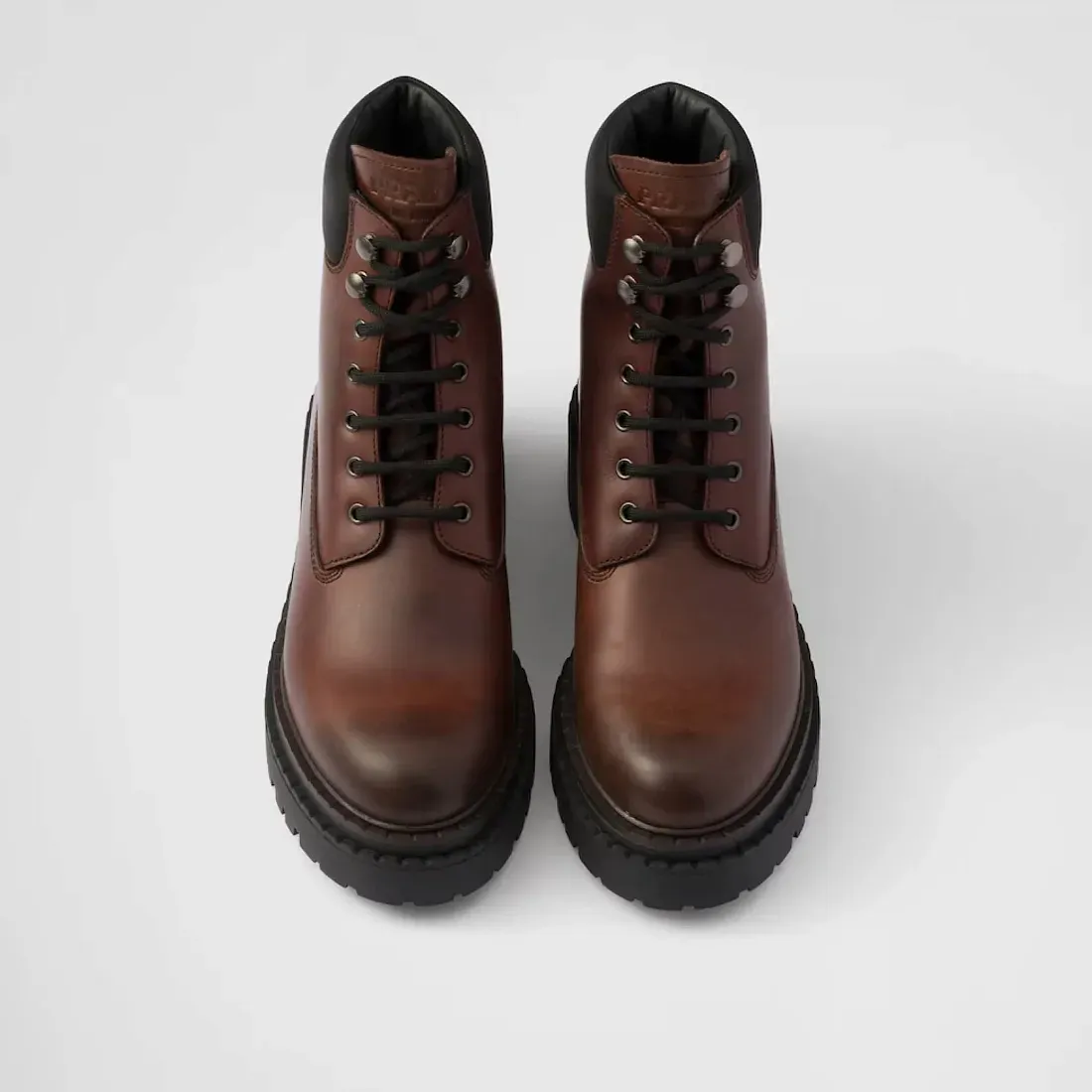 Prada Ботинки из кожи и Re-Nylon Ebony - фото 6