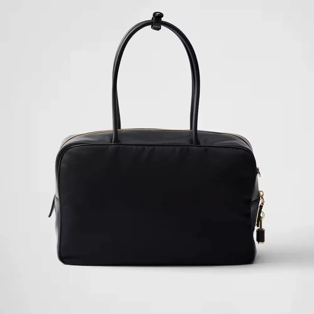 Prada Большая сумка с верхними ручками из Re-Nylon и кожи с замком - фото 4