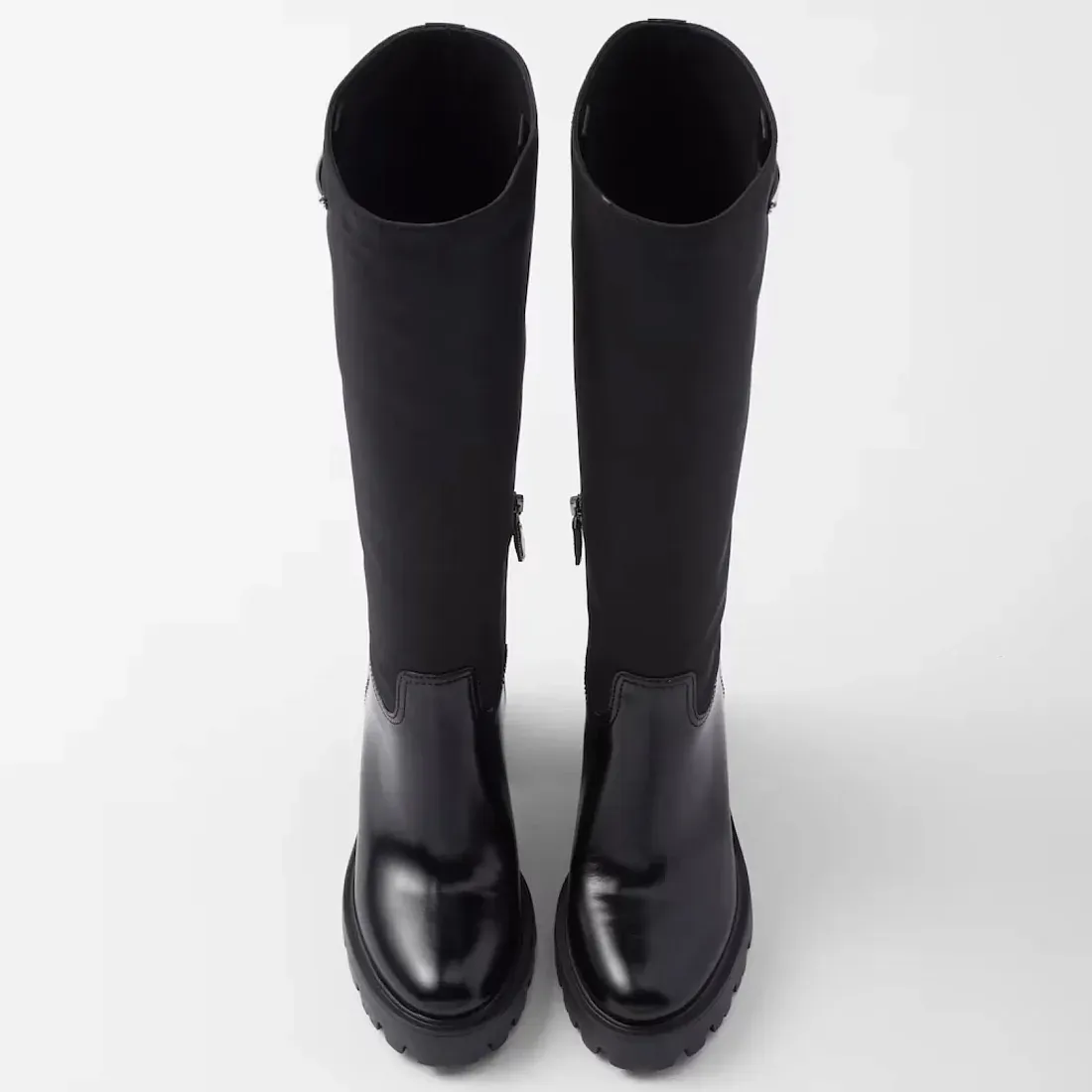 Prada Сапоги из кожи и Re-Nylon - фото 4
