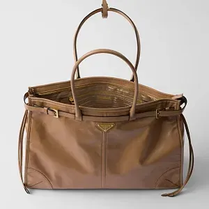 Prada Сумка большого размера из кожи Pale Pink - фото 4