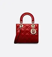 Dior Сумка Lady маленького формата Cherry Red - фото 1