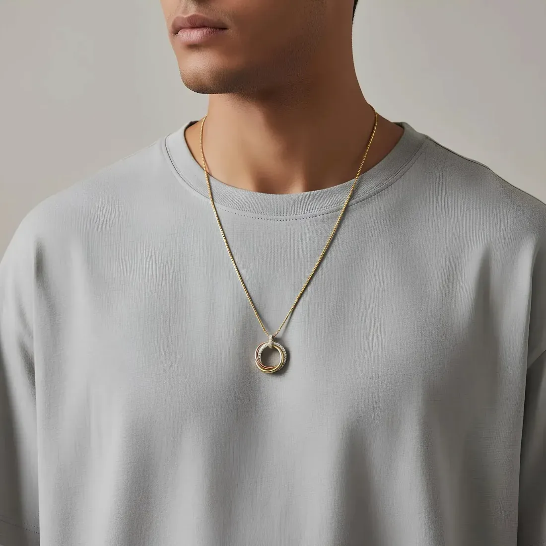 Cartier Кулон Trinity, large model, semi-paved Men - фото 2