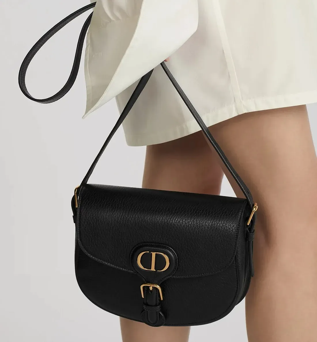 Dior Сумка Bobby grained calfskin среднего формата Black - фото 3