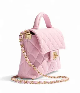 Chanel Маленькая сумка Flap с верхней ручкой White - фото 4