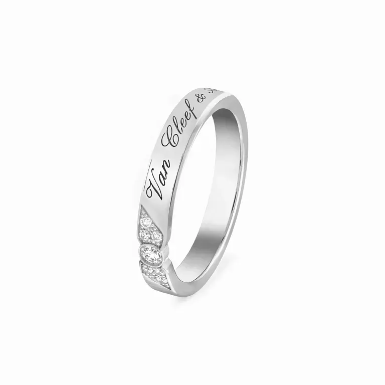 VAN CLEEF AND ARPELS Обручальное кольцо Toujours Signature Etoiles Van Cleef & Arpels 3 мм Platinum - фото 1