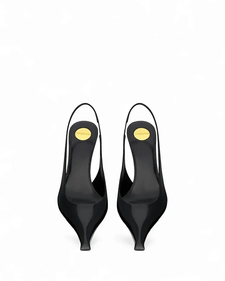 Туфли-лодочки Miller из полированной кожи Saint Laurent Noir - фото 2