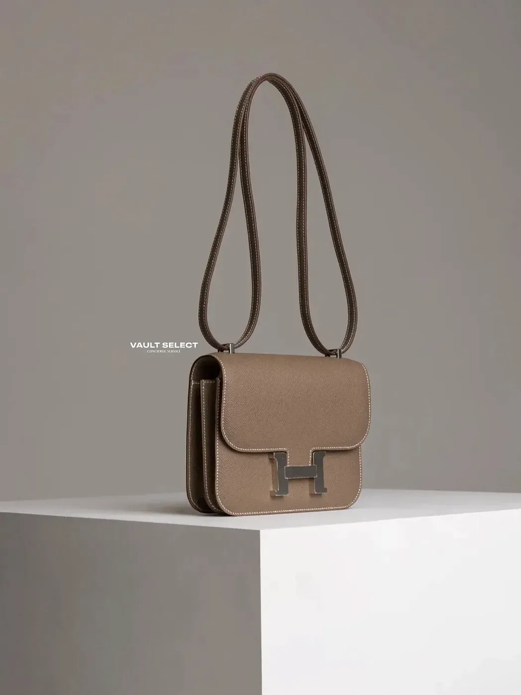 Hermès Сумка Constance 18 Mini Etoupe Epsom Palladium Hardware - фото 3