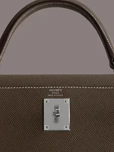 Hermès Cумка Sellier Kelly 28 Etoupe Epsom Palladium Hardware - фото 4