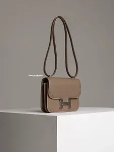 Hermès Сумка Constance 18 Mini Etoupe Epsom Palladium Hardware - фото 3