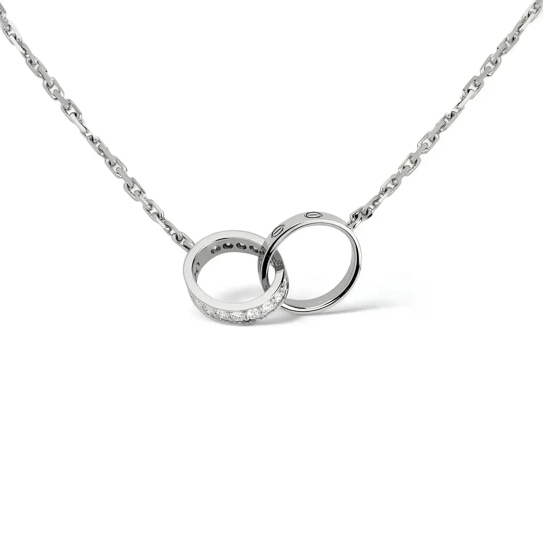 Cartier Кулон Love, semi-paved Man White Gold - фото 3