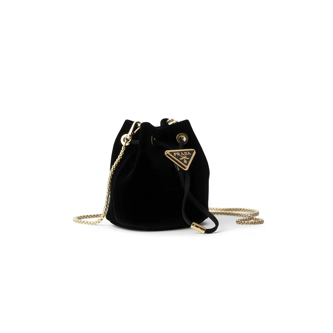 Prada Миниатюрный бархатный мешочек - фото 3