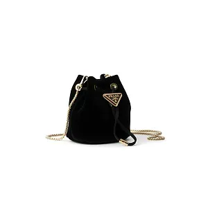 Prada Миниатюрный бархатный мешочек - фото 3