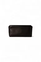The Row Клатч Compact Square Clutch Burgundy из кожи Dark Brown - фото 1